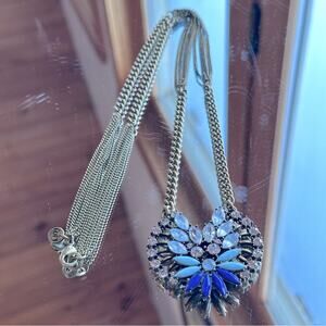Loft - Rhinestone Jewel Pendant Statement Necklace